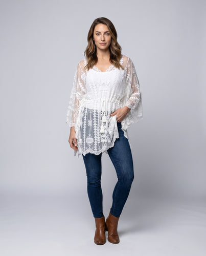 Damen Kaftan mit ethnischem Muster EB