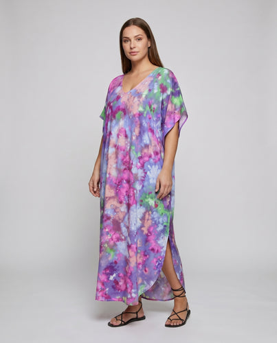 Damen Kaftan mit fließendem Schnitt und künstlerischem Design EB