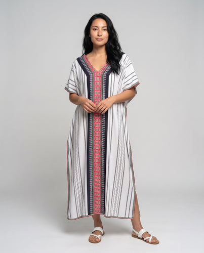Damen Kaftan mit kunstvoller Bestickung und modernem Schnitt EB