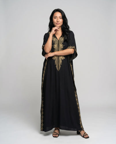 Damen Kaftan mit kunstvoller Stickerei EB