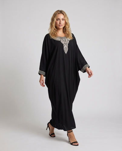 Damen Kaftan mit luxuriöser bestickter Verzierung EB