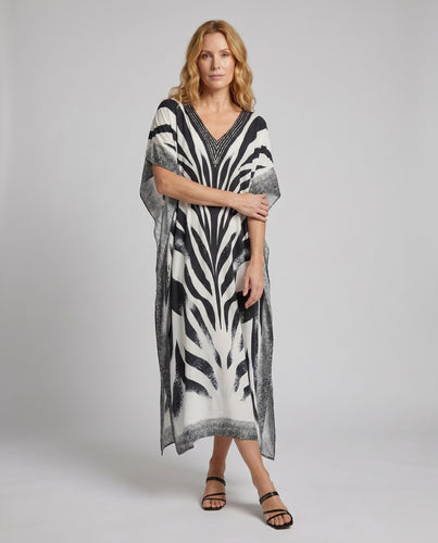 Damen Kaftan mit schickem Schlangenmuster und weitem Schnitt EB