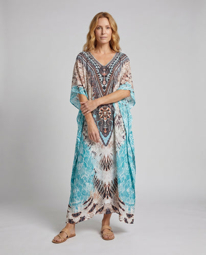 Damen Kaftan mit V-Ausschnitt und A-Line Schnitt EB
