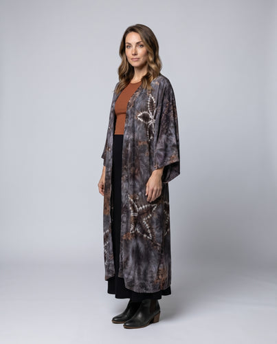 Damen Langärmliger Kimono mit kunstvollem Muster EB