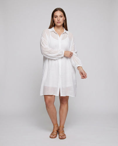 Damen lässige Strandüberwurf mit langen Ärmeln und elegantem Schnitt EB