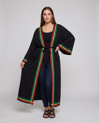 Damen lässiger Strandkimono mit bunten Akzenten EB