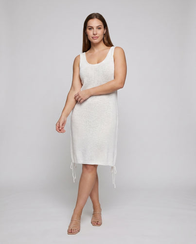 Damen legeres Strandkleid mit raffinierten Schnürdetails EB