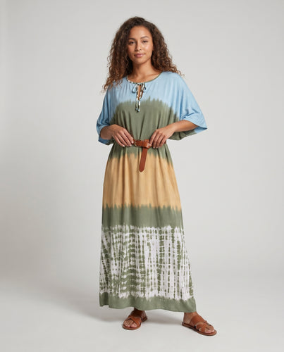 Damen Maxikleid im lässigen Boho-Stil mit elegantem Farbverlauf EB