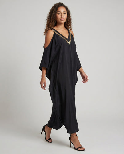 Damen Maxikleid mit eleganter Verzierung Heidi Mode