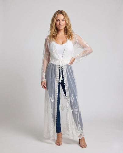 Damen Spitzen-Strandüberwurf Heidi Mode