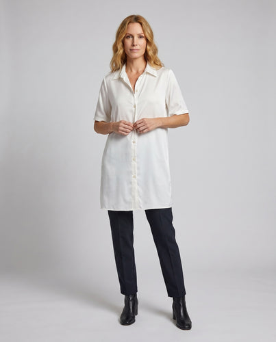 Damen Strandbluse mit lockerer Passform und stylischem Kragen Heidi Mode