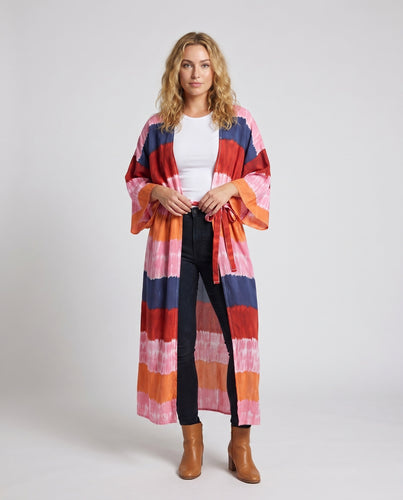 Damen Strandkimono mit modernem Farbverlauf und weitem Schnitt Heidi Mode