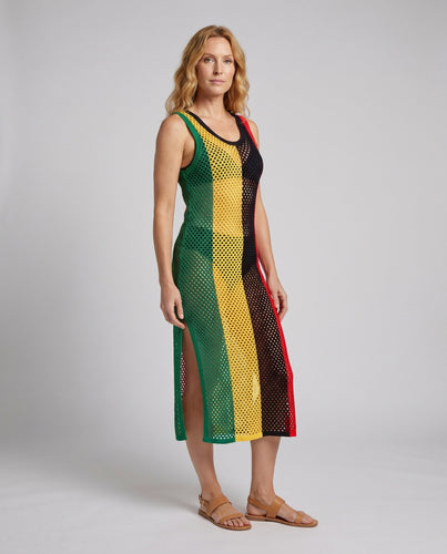 Damen Strandkleid im modernen Lochmuster Heidi Mode