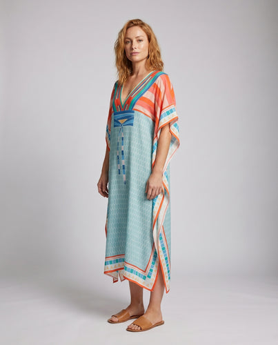 Damen Strandkleid mit geometrischem Muster Heidi Mode