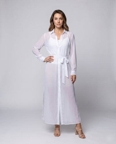 Damen Strandkleid mit knielangem Schnitt und Seitenschlitzen Heidi Mode
