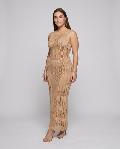Damen Strandschutzkleid aus leichtem Netzmaterial Heidi Mode