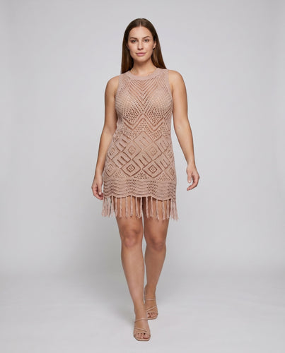 Damen Strandsommerkleid mit angesagtem Häkelmuster Heidi Mode