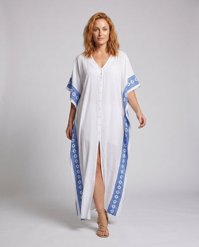 Damen Strandtunika mit farbenfrohem Muster und weitem Schnitt Heidi Mode