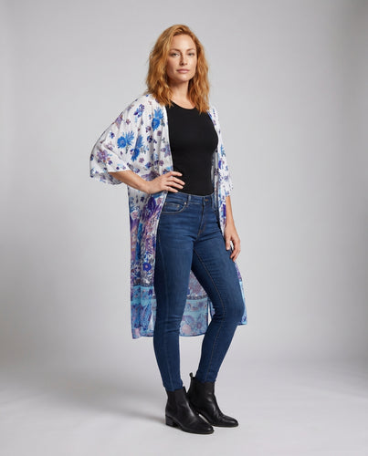 Damen Strandüberwurf mit floralem Stickdesign und lässigem Schnitt Heidi Mode