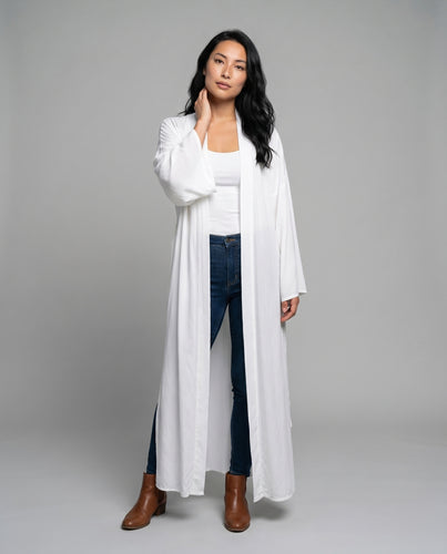 Damen weites Strandkleid mit fließendem Schnitt und luxuriösen Ärmeln Heidi Mode
