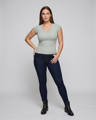 Damen nan formgebendes Cap-Ärmel-Cami aus Mikromodal mit Mittelnaht