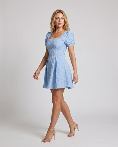 Damen Blumenkleid mit strukturiertem Design