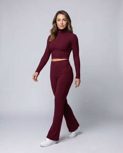 Damen Hochwertiges zweiteiliges Strickensemble