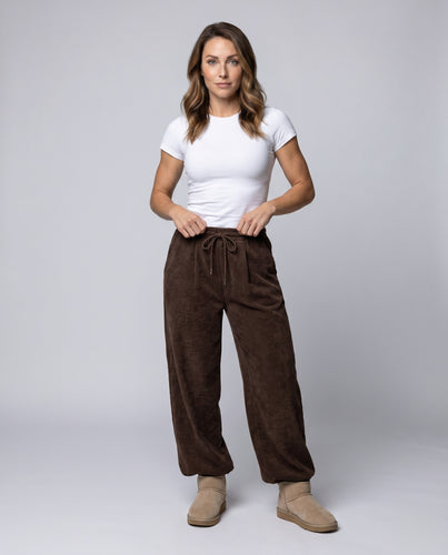 Damen komfortable und lässige Cord-Hose
