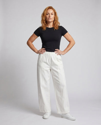 Damen weite High-Waist Jeans-Hose im lässigen Stil