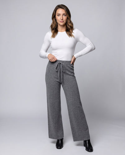 Damen Weite Luxus-Hosen aus feiner Wolle