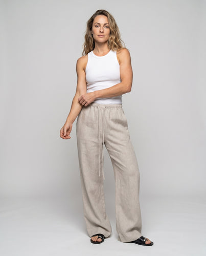 Damen Weite Sommerhose mit elastischem Bund