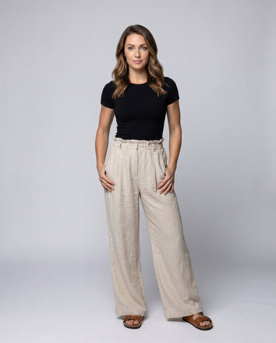 Damen Leichte gestreifte Culotte Hosen