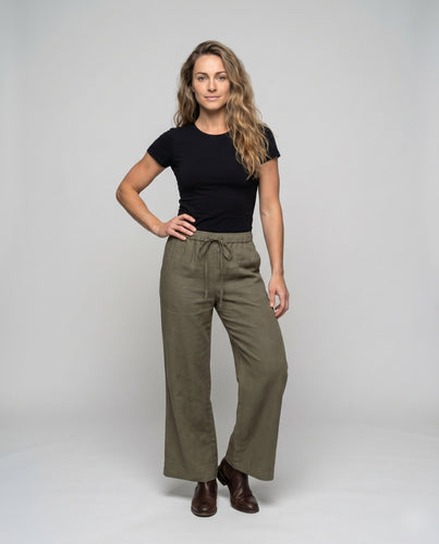 Damen Leichte und luftige Leinenhose