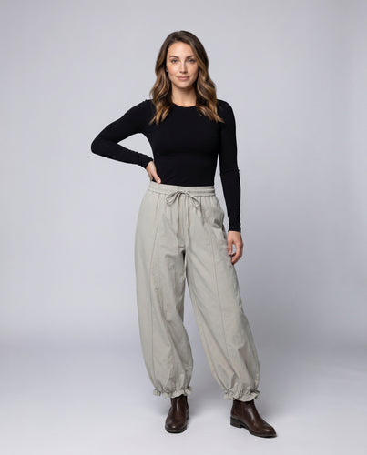 Damen modische Freizeithose mit elastischem Bund und Bündchenabschluss