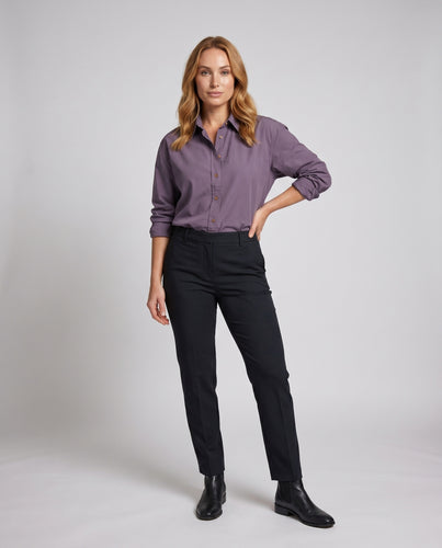Damen oversized Hemdbluse mit eleganten Puffärmeln