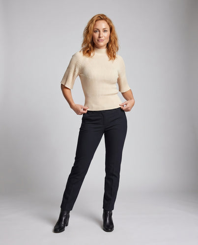 Damen Plissiertes Oberteil mit weitem Schnitt und eleganter Textur