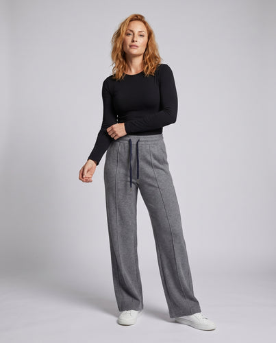 Damen bequeme Sweatpants mit elastischem Bund und seitlichen Eingrifftaschen