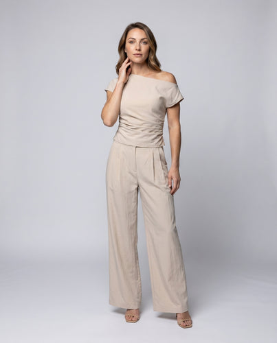 Damen elegante Culotte mit hohem Taillenbund und fließendem Schnitt