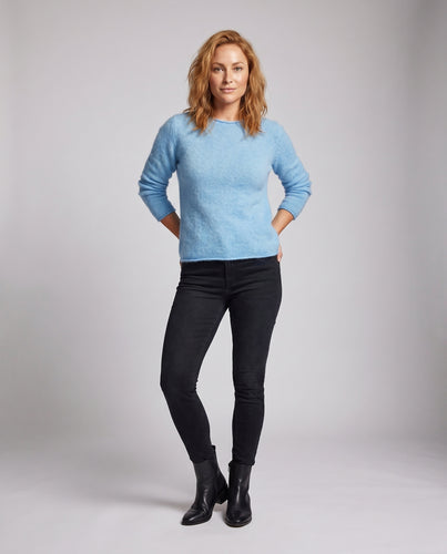 Damen kuscheliger Pullover aus Mohair-Mischung
