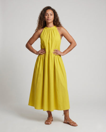 Damen Maxikleid mit luftiger Silhouette und verspieltem Rüschendetail