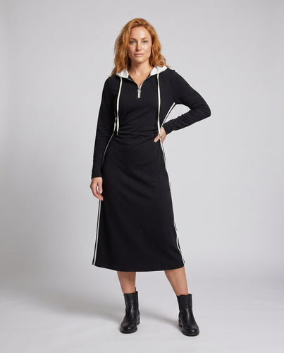 Damen Midi-Kleid mit eleganten Akzenten und seitlichen Taschen