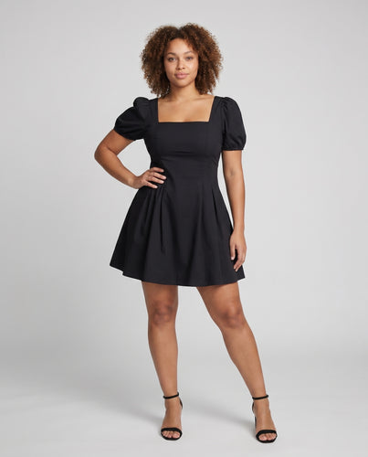 Damen Minikleid mit Puffärmeln und elegantem Schnitt
