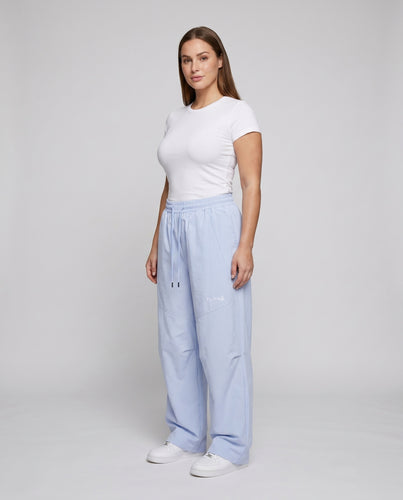 Damen Relaxed Fit Streifenhose mit elastischem Bund
