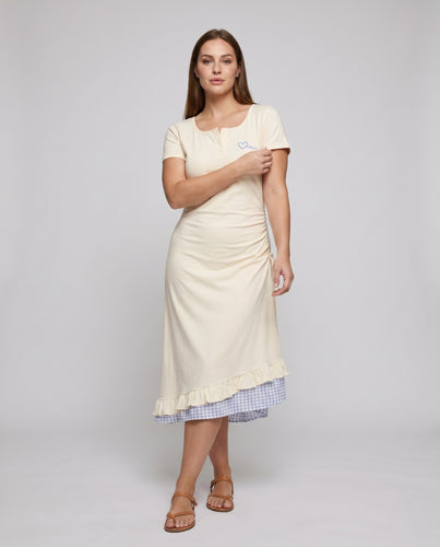 Damen Sommerliches Wickelkleid mit Rüschendetails und lässigem Schnitt