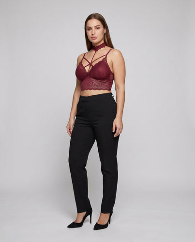 Damen Spitze Bralette mit verstellbaren Trägern und floralem Design