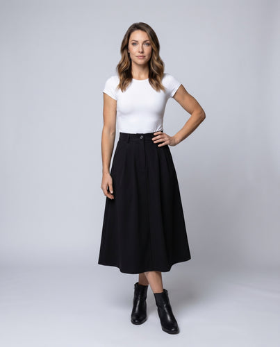 Damen Eleganter Wickelrock mit praktischem Taillengürtel