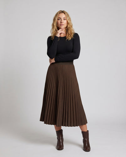 Damen Faltrock mit elegantem Pünktchenmuster