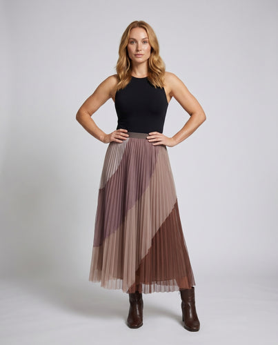 Damen Geschichteter Tüllrock mit asymmetrischem Design
