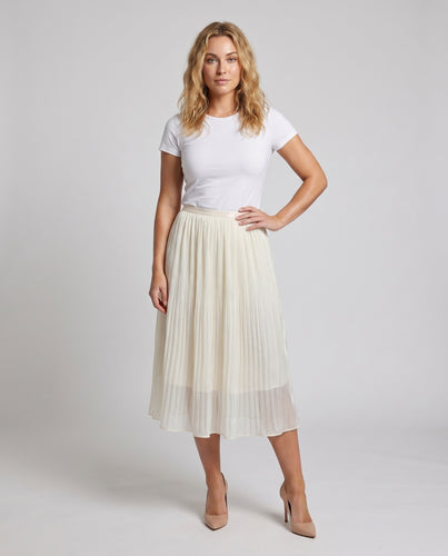Damen Langer, eleganter Plisseerock aus atmungsaktivem Gewebe