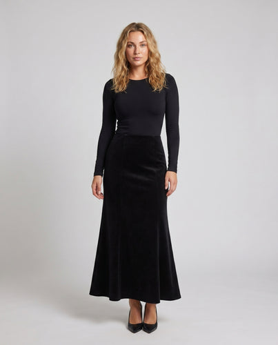 Damen Langer, eleganter Rock aus luxuriösem Softmaterial